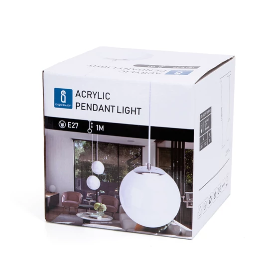 Akril függeszték E27 foglalattal