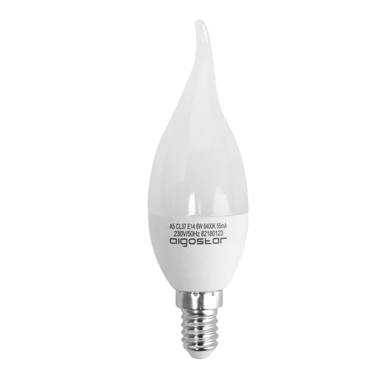 E14 4W LED gyertya égő meleg fehér 3000K C37 tejüveg opál