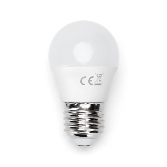 E27 4,9W LED kisgömb égő meleg fehér 3000K G45 tejüveg opál