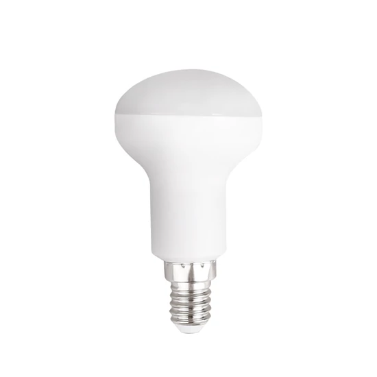 E14 7W LED gomba égő hideg fehér 6400K R50 tejüveg opál