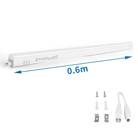 60cm-es 8W SLIM Pultvilágító Lámpa 6500K Hideg Fehér