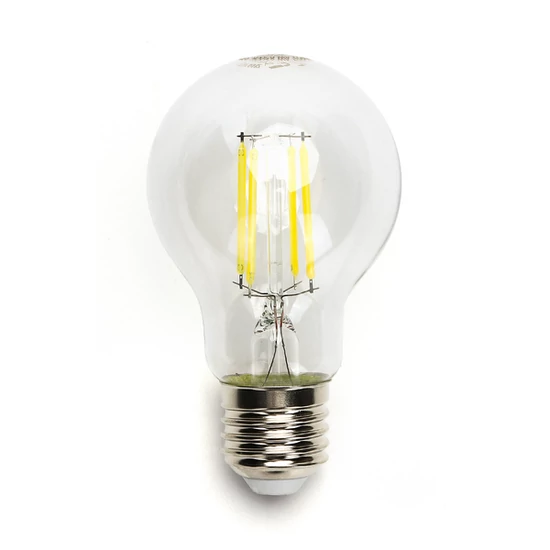 E27 4W LED filament körte égő hideg fehér 6500K átlátszó 60 mm A60