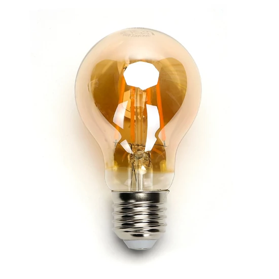 4W E27 LED filament körte égő 2200K borostyán 60mm A60