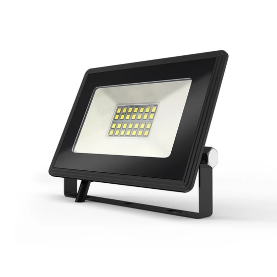 20W Fekete Házas Slim LED Reflektor Hideg Fehér 1800lm