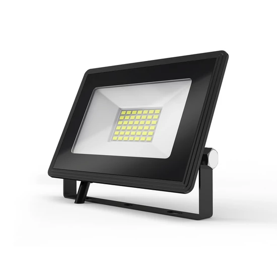 30W Fekete Házas Slim LED Reflektor Hideg Fehér 2700lm