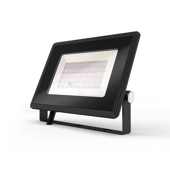 50W Fekete Házas Slim LED Reflektor Hideg Fehér 4500lm