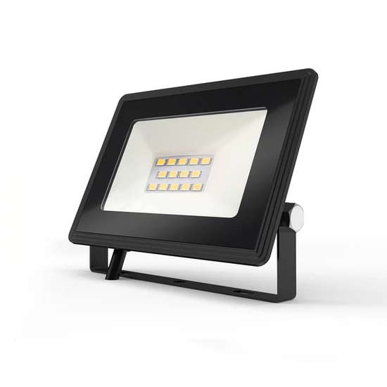 10W Fekete Házas Slim LED Reflektor Természetes Fehér 900lm