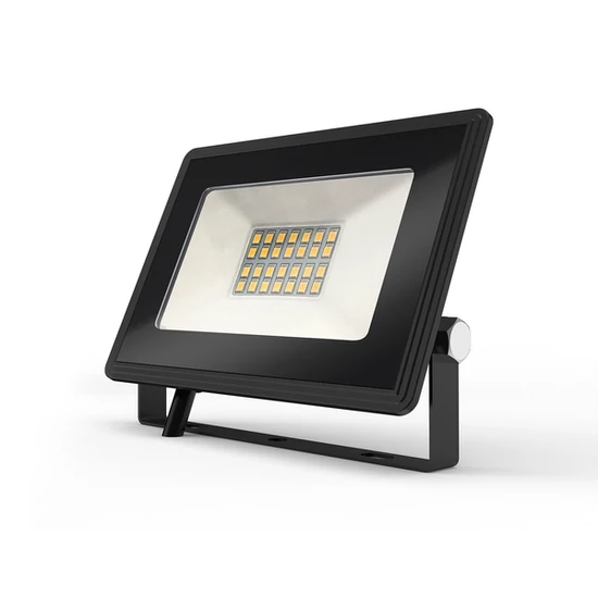 20W Fekete Házas Slim LED Reflektor Természetes Fehér 1800lm