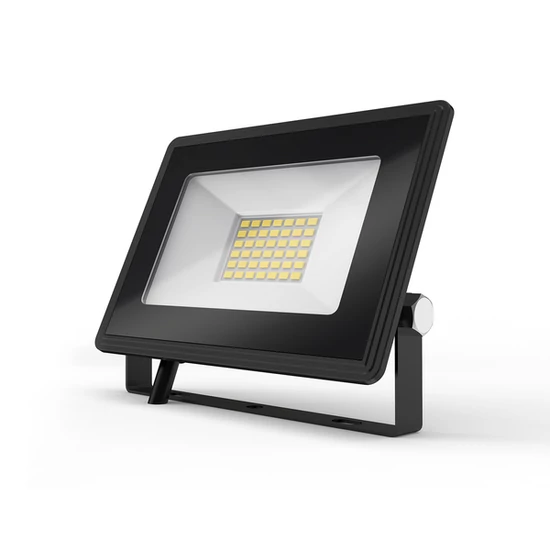 30W Fekete Házas Slim LED Reflektor Természetes Fehér 2700lm