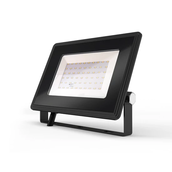 50W Fekete Házas Slim LED Reflektor Természetes Fehér 4500lm