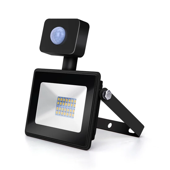 20W Fekete Házas Slim Mozgásérzékelős LED Reflektor Természetes Fehér 1800lm