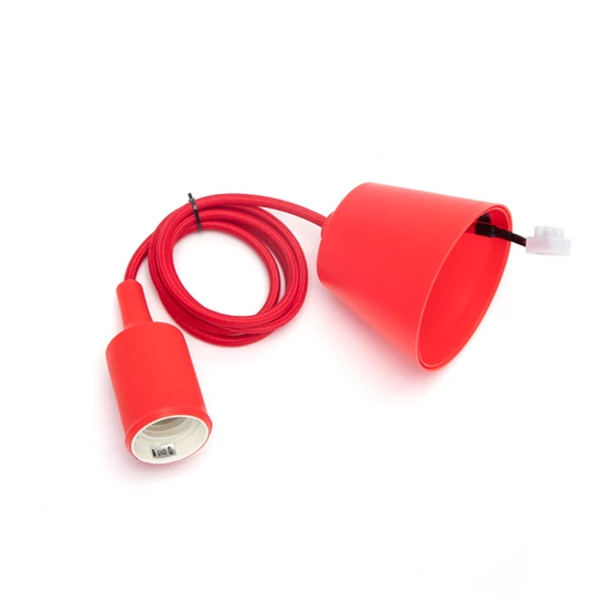 Piros E27 Foglalat Függeszték