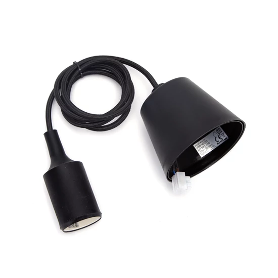 Fekete E27 Foglalat Függeszték