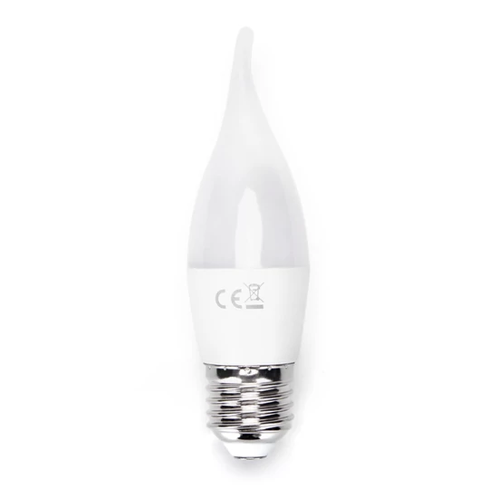 E27 4W LED gyertya égő természetes fehér 4000K CL37 szélfújta tejüveg opál