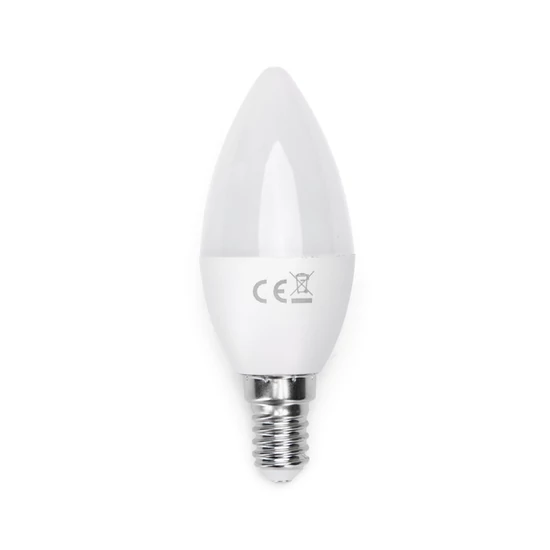 E14 4,9W LED gyertya égő természetes fehér 4000K C37 tejüveg opál