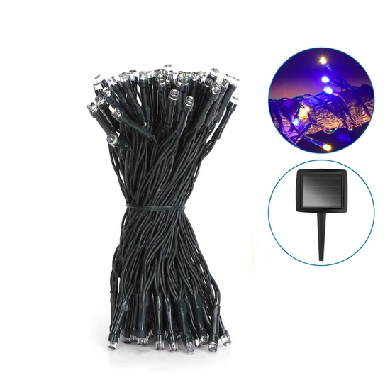 Napelemes LED füzér RGB színes