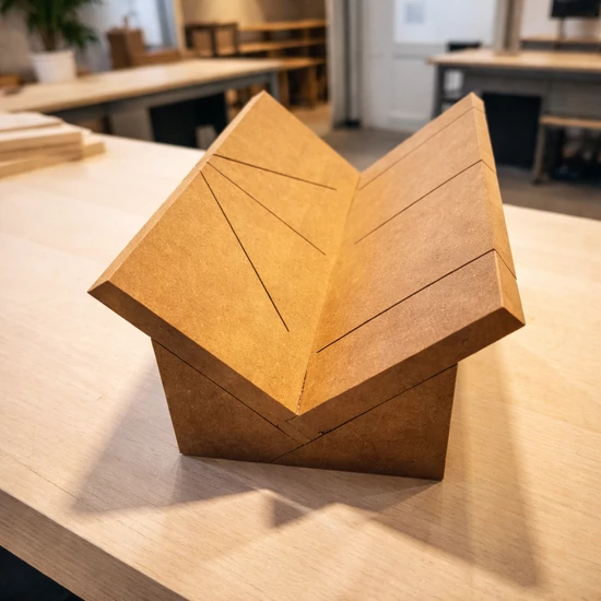 Gérvágó Láda (kicsi) MDF Díszlécek vágásához, 50x14,5x23cm, VIGVL01