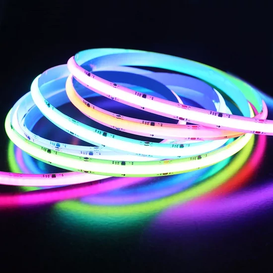 SPI Digitális COB LED Szalag 24V/21W/RGB+4000K/10 mm/784 LED 