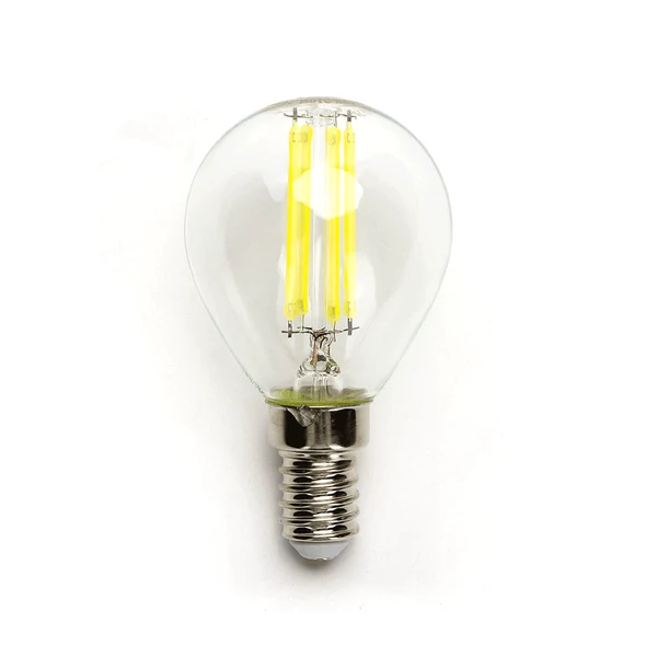 6W E14 G45 Filament LED gömb égő hideg fehér 6500K