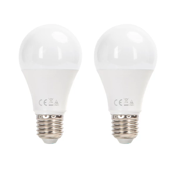 11W E27 A60 LED Körte égő meleg fehér 3000K 2db-os