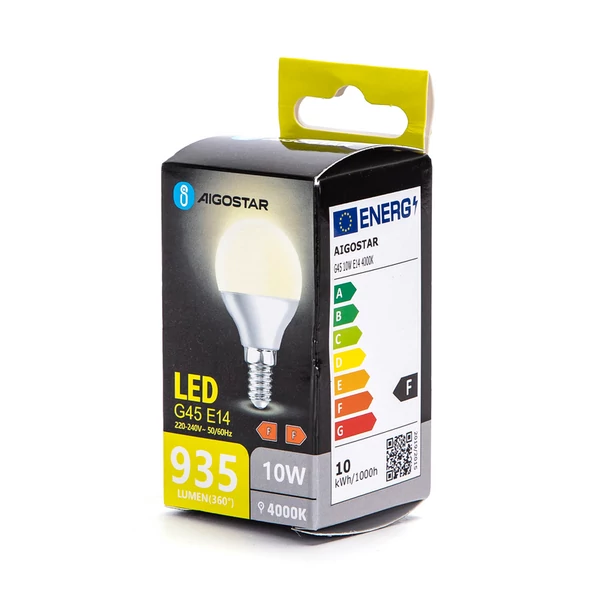 10W E14 G45 LED gömb égő természetes fehér 4000K