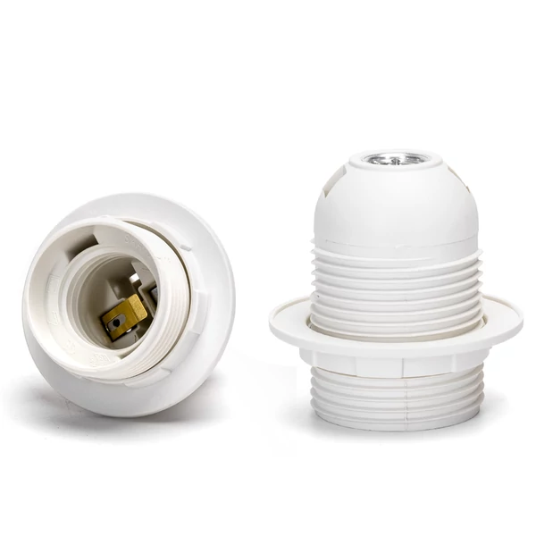 Műanyag E27 fehér foglalat