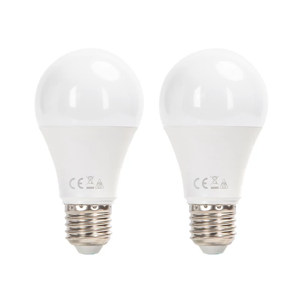 10W E27 A60 LED Körte égő meleg fehér 3000K 2db-os