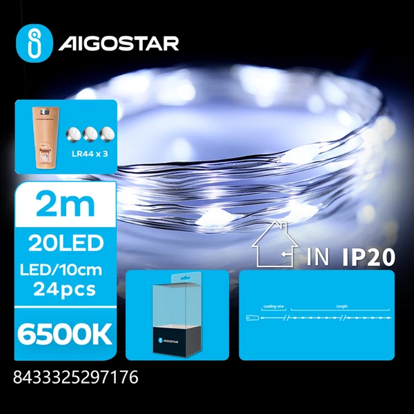 2m-es elemes réz füzér hideg fehér