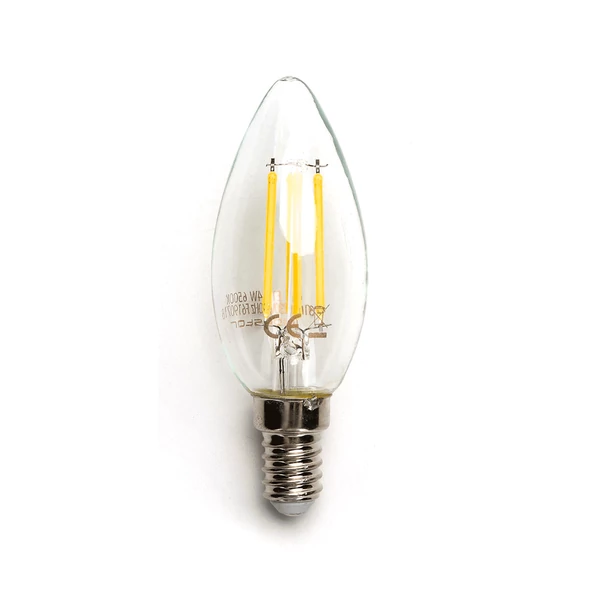 6W E14 C35 Filament LED gyertya égő meleg fehér 2700K
