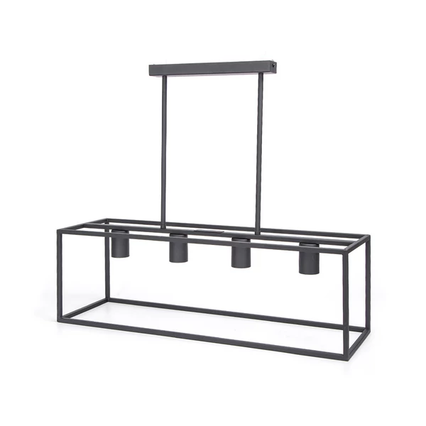 4xE27 Fekete Fém függeszték