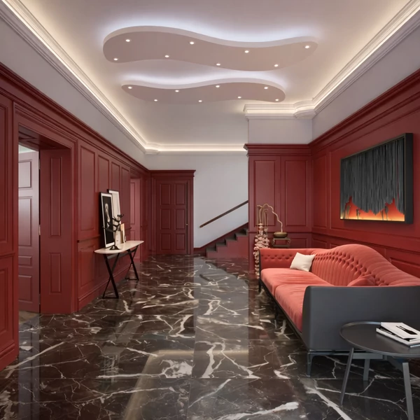 VIH250120 250cm x 120cm hullám álmennyezet sziget test