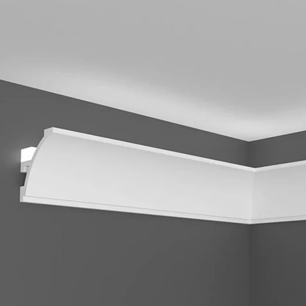 Oldalfali díszléc LED rejtett világításhoz (KH 904) kőkemény HDPS anyagból