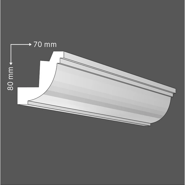  RV-41 - Rejtett világítás díszléc - oldalfal