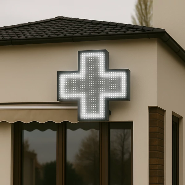 LED 100X100 Patika Kereszt, Kültéri, Fehér