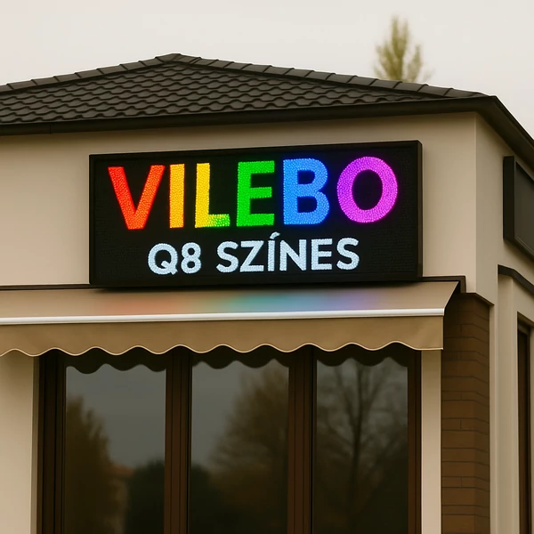 Q8 96X32CM Színes Fényreklám, Kültéri