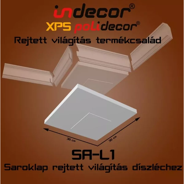 Saroklap rejtett világítás díszlécekhez