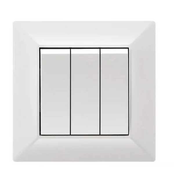 ELDGROUND hármas csillárkapcsoló fehér 