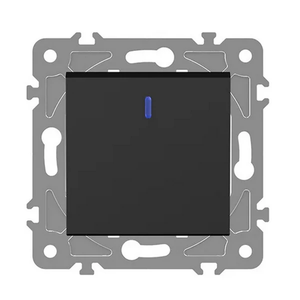 ELDGROUND jelzőfényes váltókapcsoló fekete 