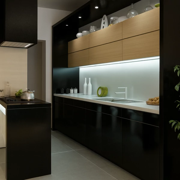 60W 5 méteres konyhapult világítás csomag "U" Profillal. Hideg fehér, méterenként 60 leddel