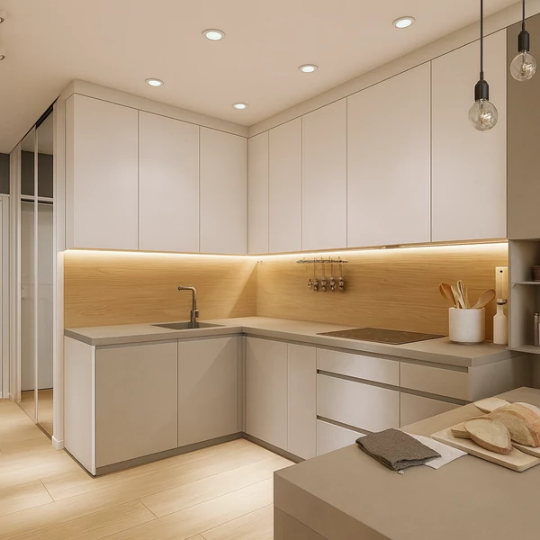 60W 5 méteres konyhapult világítás csomag "U" Profillal. Természetes fehér, méterenként 60 leddel