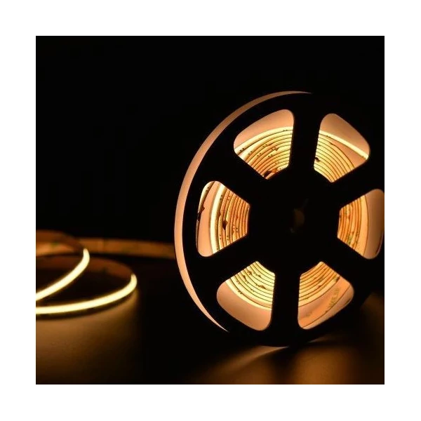 LED Szalag beltéri 12V, 11 Watt, 8 mm COB/300 LED, ~1100 Lumen, 3000K (meleg fehér)