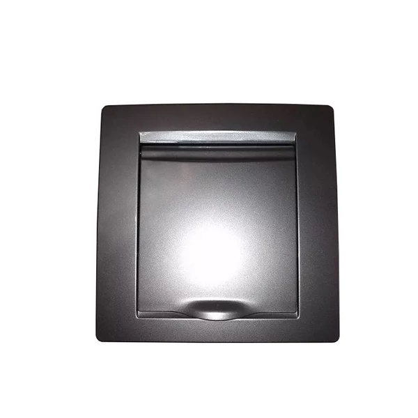 ELDLUX ELDGROUND 2P+F konnektor gyerekvédelemmel csapfedéllel ezüst csavaros IP44