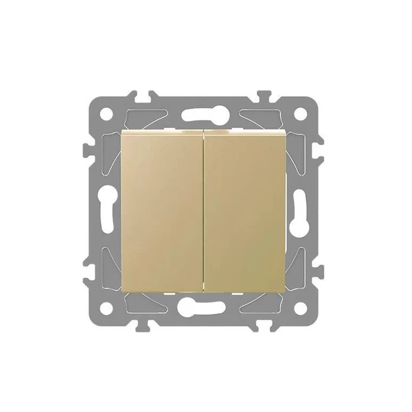 ELDLUX ELDGROUND dupla nyomókapcsoló arany csavaros