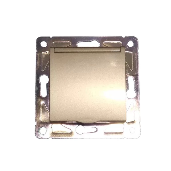 ELDLUX ELDGROUND 2P+F konnektor gyerekvédelemmel csapfedéllel arany csavaros