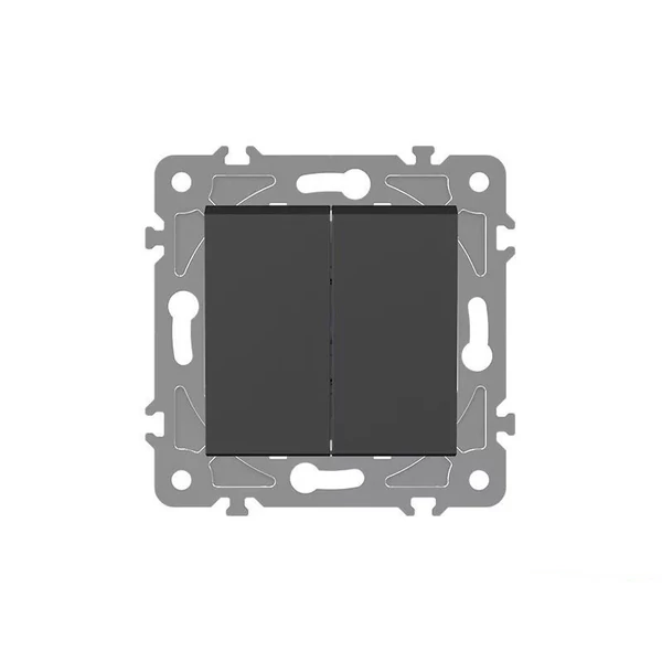 ELDGROUND Dupla nyomókapcsoló rugós fekete