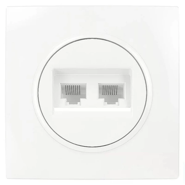 ELDLUX ELDELIN 2×RJ45 Cat.5e UTP aljzat fehér