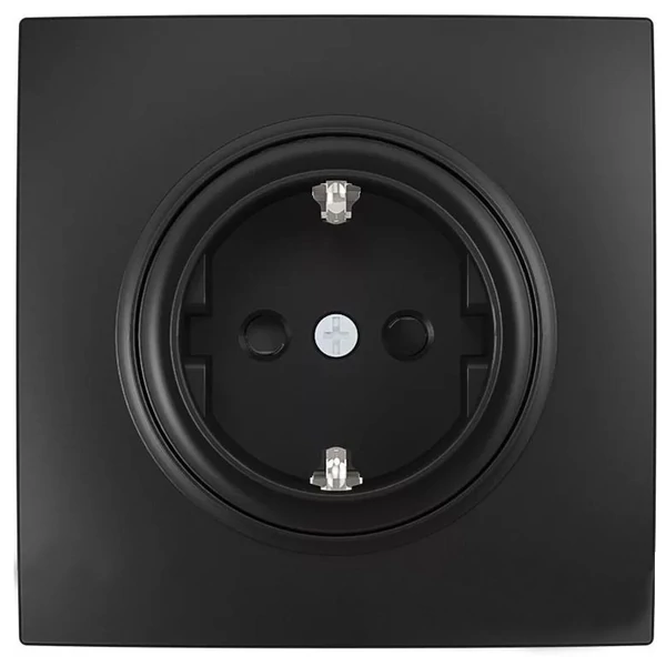 ELDLUX ELDELIN 2P+F konnektor gyerekvédelemmel fekete csavaros