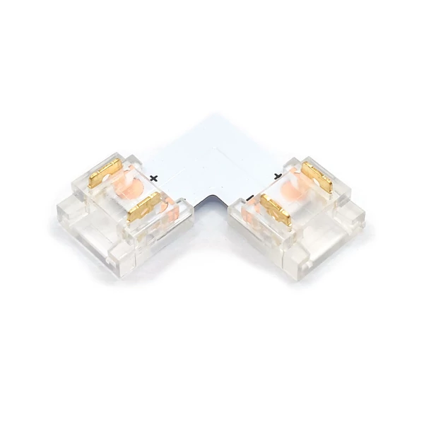 SMD LED Szalag átlátszó sarok toldóelem 8 mm 2 pin szalag+szalag