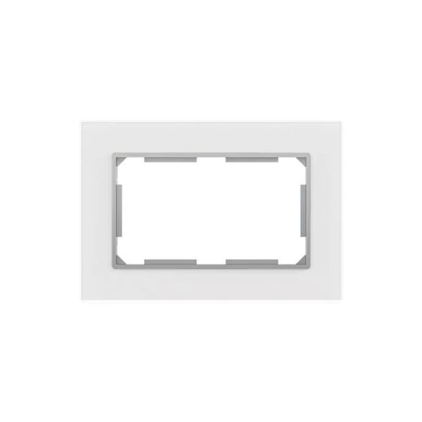 ELDIRA Üveg keret dupla konnektorhoz fehér
