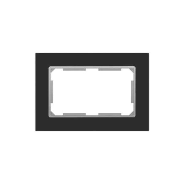 ELDIRA Üveg keret dupla konnektorhoz fekete